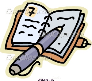 Notebook And Pen Vector Clip Art