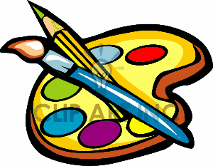     Paint Brush Palette Pencil Paint Gif Clip Art Education Supplies