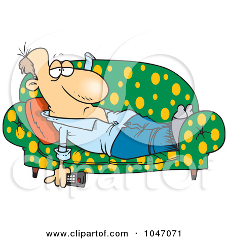 People Watching Tv Clipart