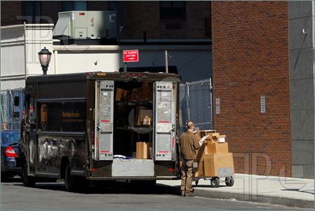 Picture Of United Parcel Service Delivering Packages  High Resolution    