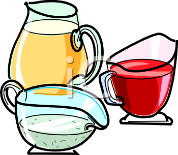 Pitchers Of Fruit Juice   Royalty Free Clipart Image