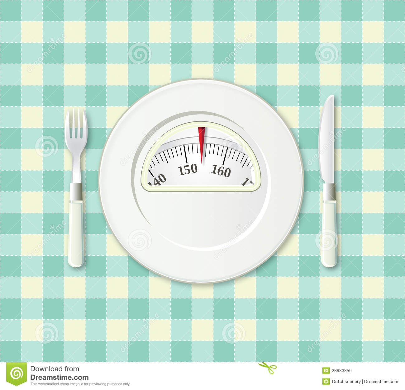 Plate With A Weight Balance Scale  Diet Concept  Stock Photo   Image