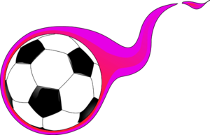 Soccer Ball With Tailing Flame   Vector Clip Art
