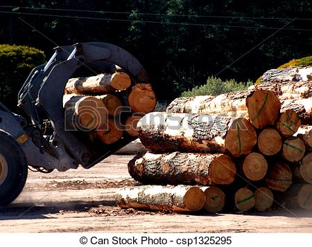 Stock Images Of Sawmill Machine   A Machine In A Sawmill Loading Logs