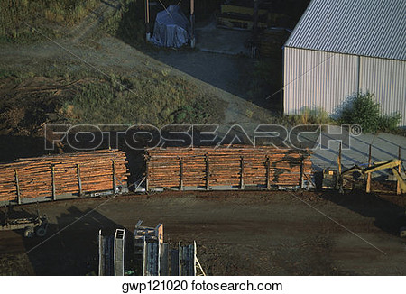 Stock Photography Of Train Load Of Logs From A Sawmill Idaho