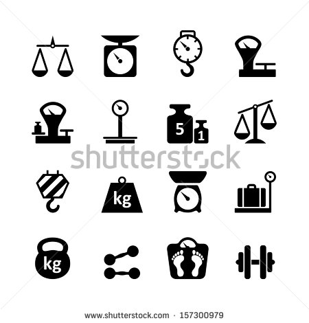 Web Icon Set   Scales Weighing Weight Balance   Shutterstock Vector