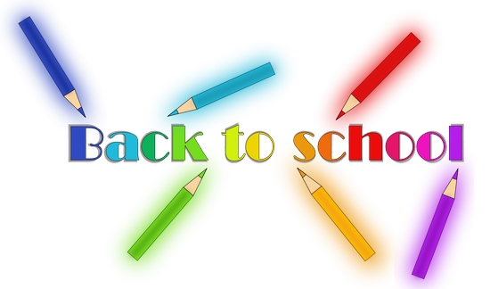 Back To School Sign With Colored Pencils