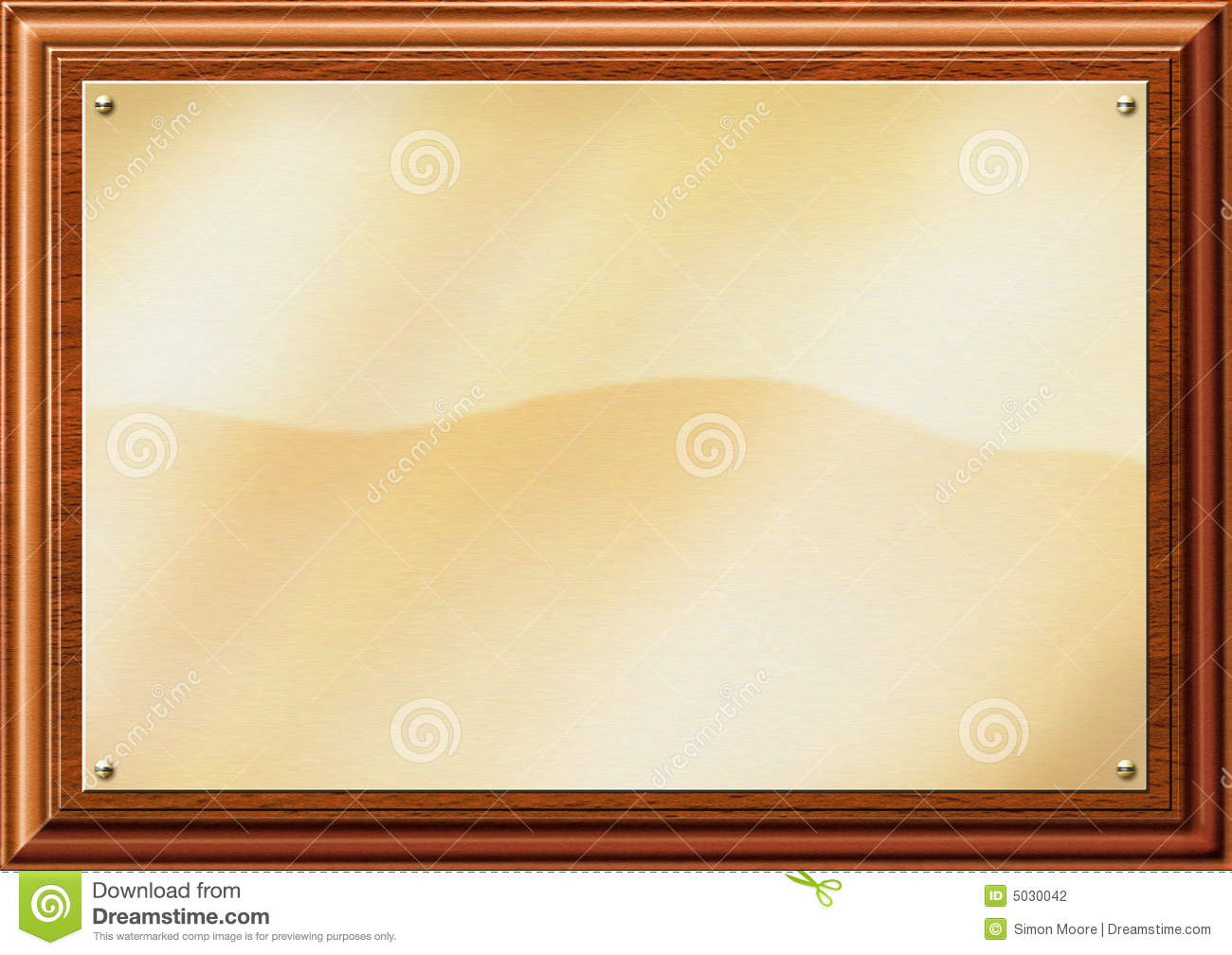 Brass Plaque Illustration Stock Photography   Image  5030042