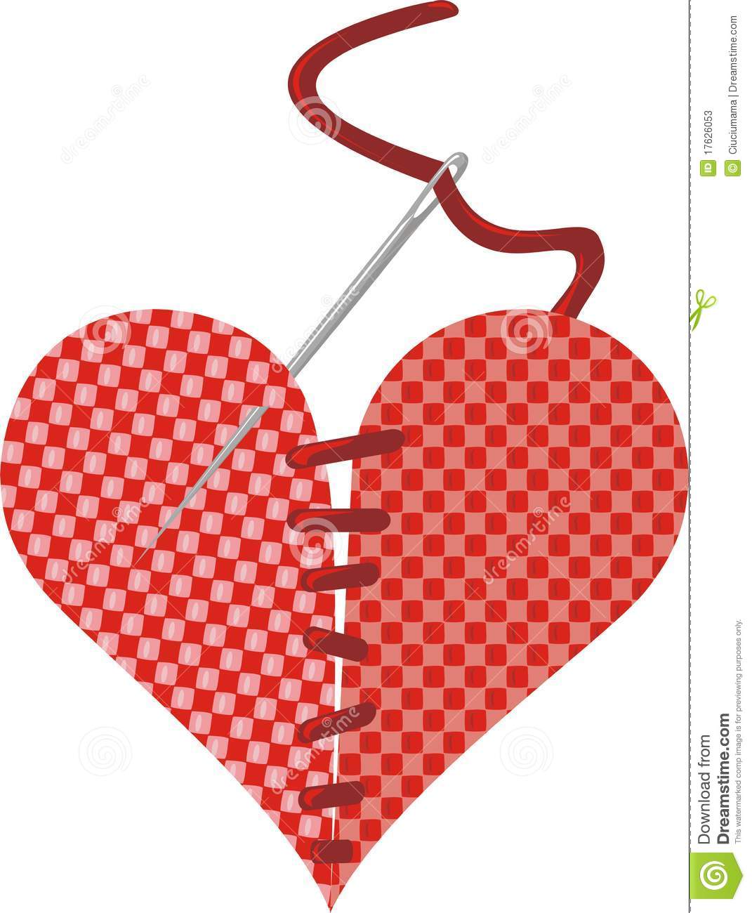 Breaking And Entering   Fabric Heart Stock Photos   Image  17626053