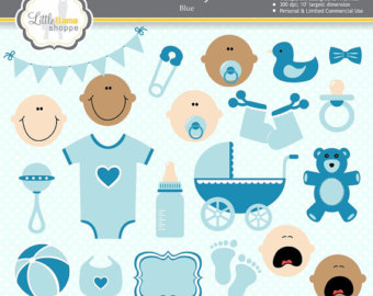 Brown Baby Clipart Baby Boy Clipart    Blue Baby