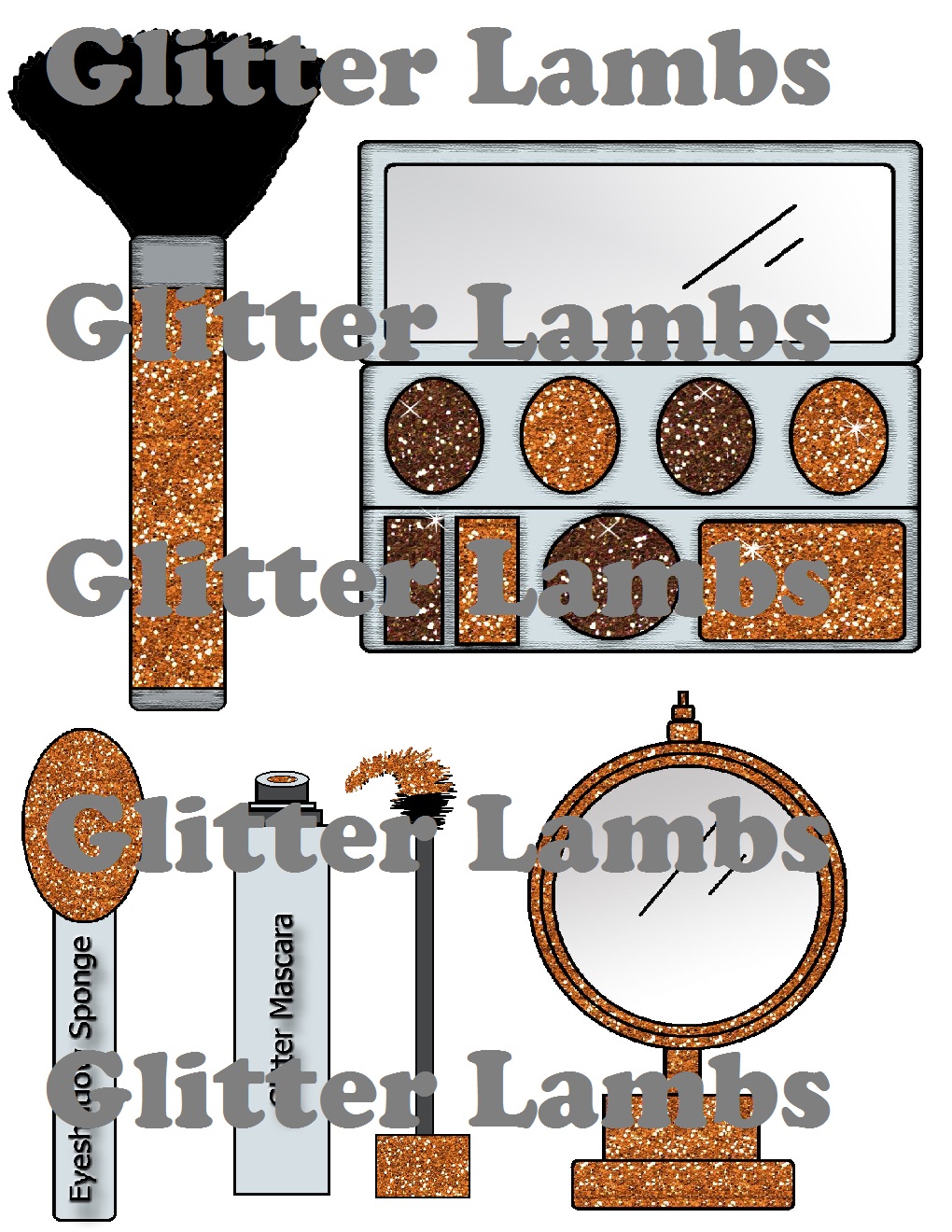 Buy These Brown Glitter Makeup Clipart Images In My Store