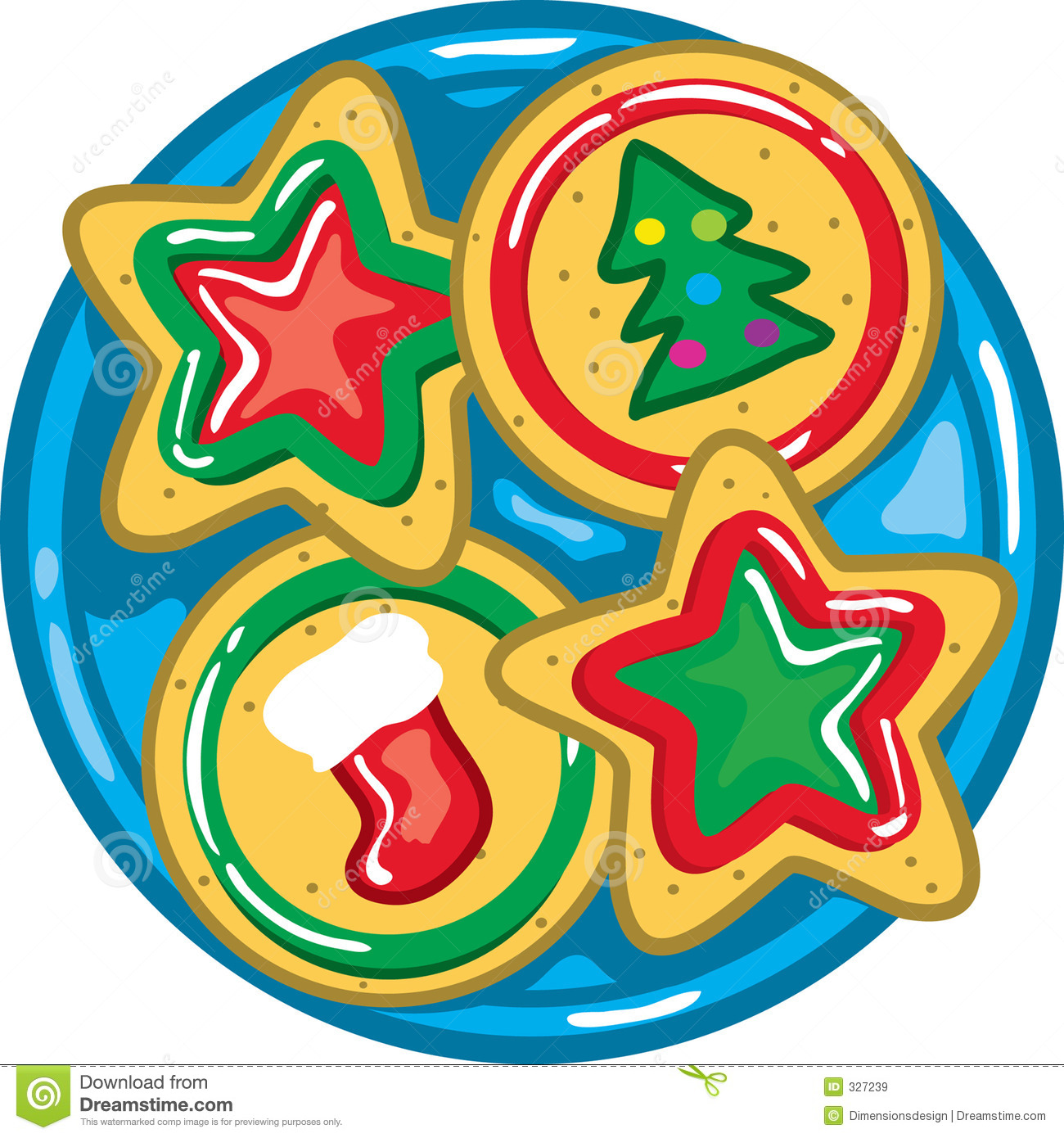Christmas Cookies Clip Art Christmas Cookies On A Plate
