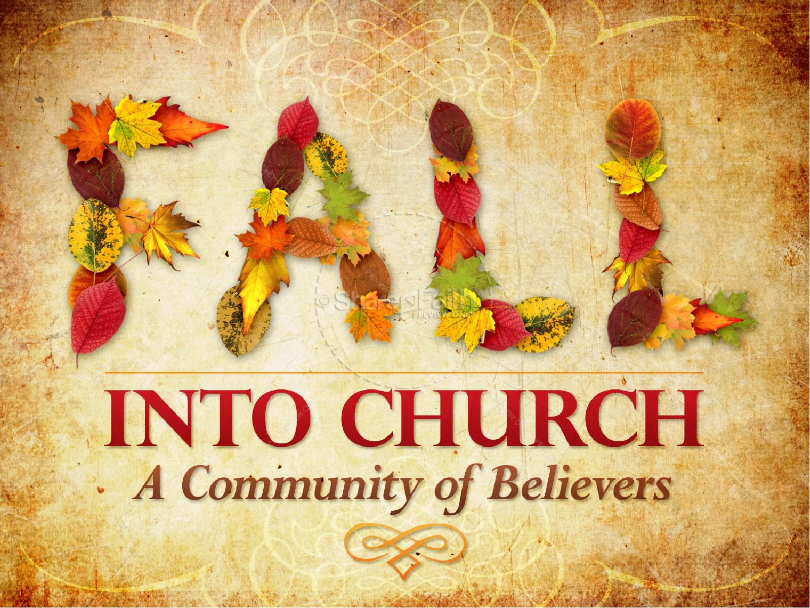 Church Community Autumn Powerpoint   Fall Thanksgiving Powerpoints