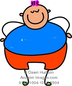 Clipart Image Of Happy Little Fat Boy   Acclaim Stock Photography
