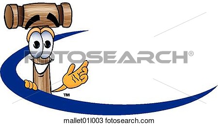 Clipart Of Mallet Logo 3 Mallet01l003   Search Clip Art Illustration