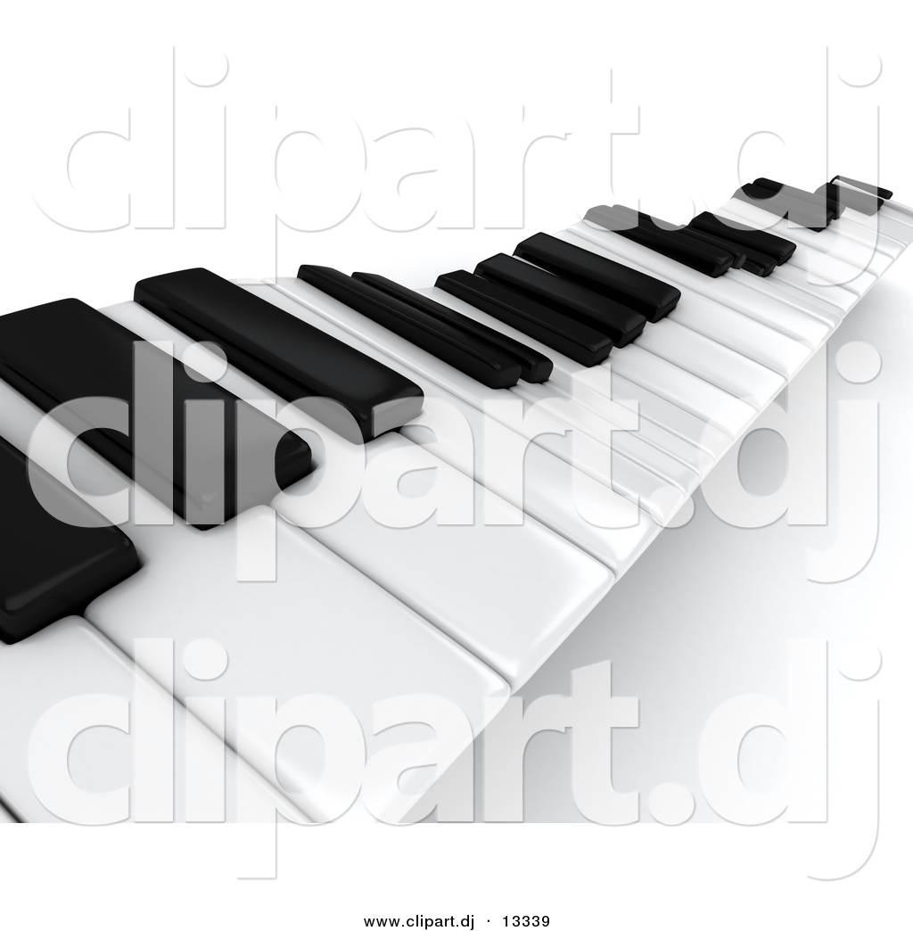 Clipart Of Wavy 3d Piano Keyboard Keys By Bnp Design Studio    13339