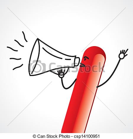 Clipart Vector Of Important Announcement   Man Important Announcement