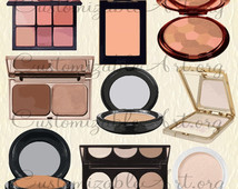 Cosmetics Clipart Digital Makeup Clip Art Eyeshadow Bronzing Highlight
