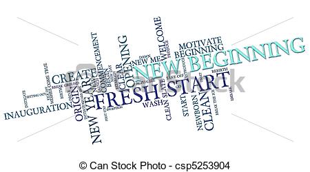 Drawing Of New Beginning   New Beginning Word Cloud On White    