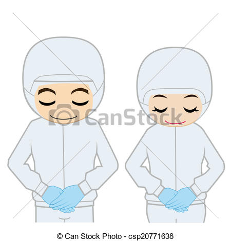 Drawings Of Food Factory Worker Who Bows Csp20771638   Search Clipart    