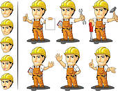 Factory Worker Clipart Industrial Construction Worker