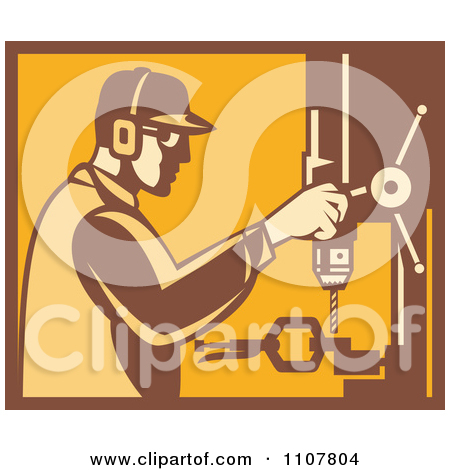 Factory Worker Man Vector Clipart