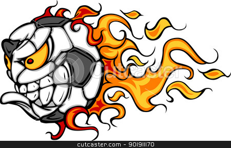 Flaming Soccer Ball Pictures 901911170 Soccer Ball Flaming Face Vector    