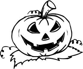 Halloween Pumpkin Clip Art Black And White 04