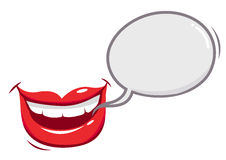 Happy Talking Mouth Speech Balloon Royalty Free Stock Image