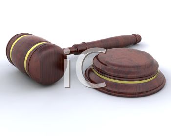 Judges Gavel Or Mallet After A Verdict Has Been Rendered In A Court Of