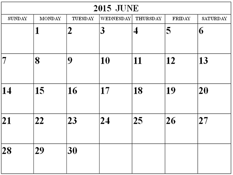 June 2015 Calendar Events   Holidays In Usa