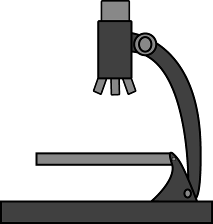 Microscope Clip Art Image   Vector Image Of A Black Microscope 