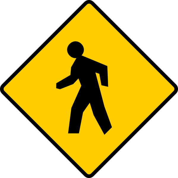 Pedestrian Sign Clip Art At Clker Com   Vector Clip Art Online    