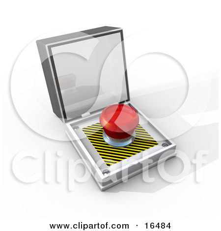Red Panic Button In A Little Box Clipart Illustration Graphic By 3pod