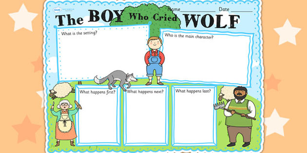 The Boy Who Cried Wolf Story Review Writing Frame   Aesops Fables