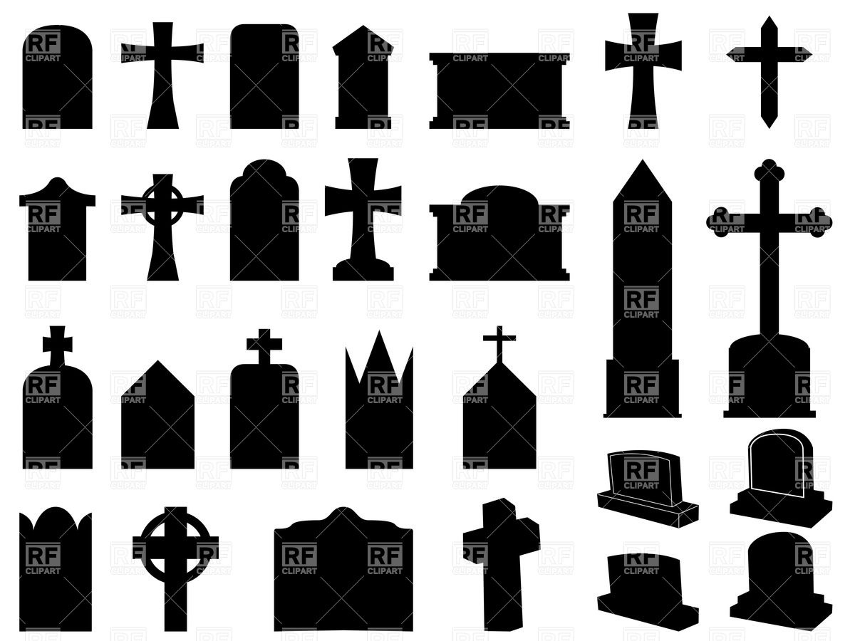      Tombstone  And Crosses Download Royalty Free Vector Clipart  Eps