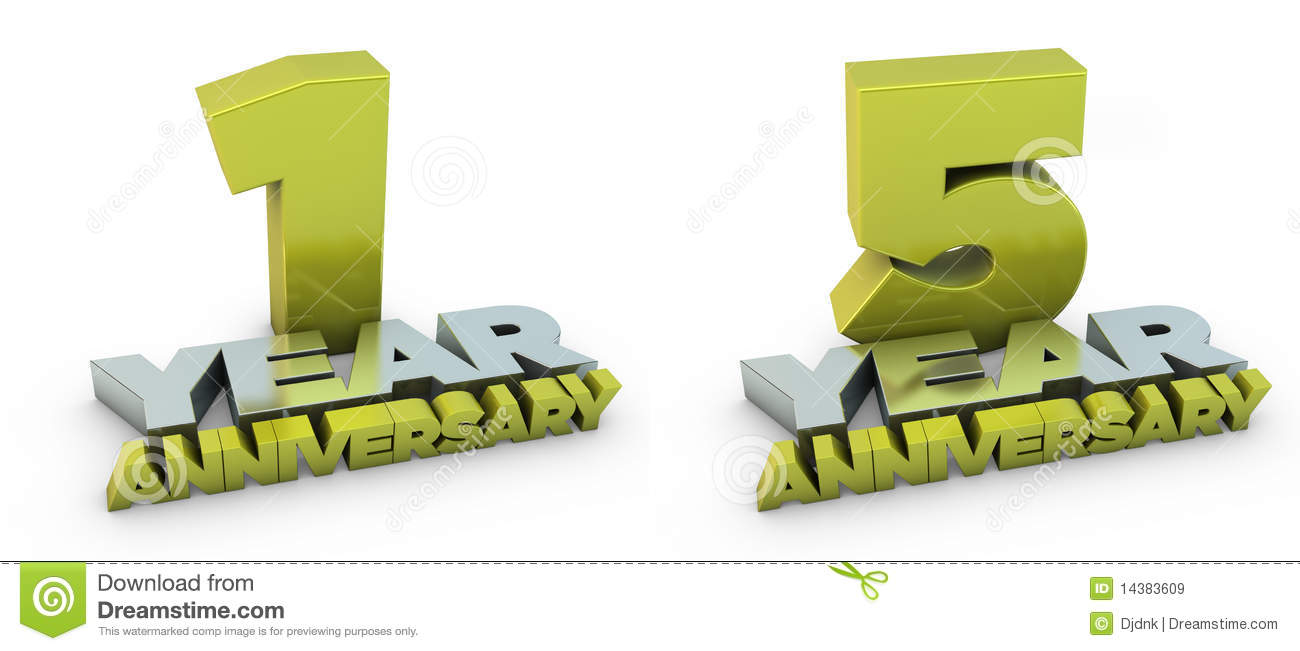 Year Anniversary Clipart 1 And 5 Year Anniversary