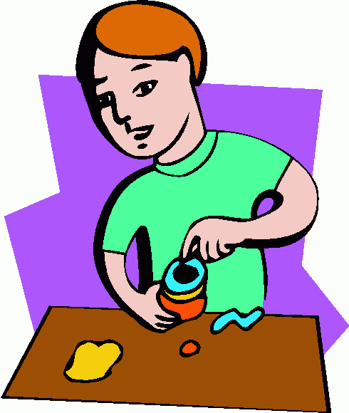 Boy With Clay Clipart   Boy With Clay Clip Art