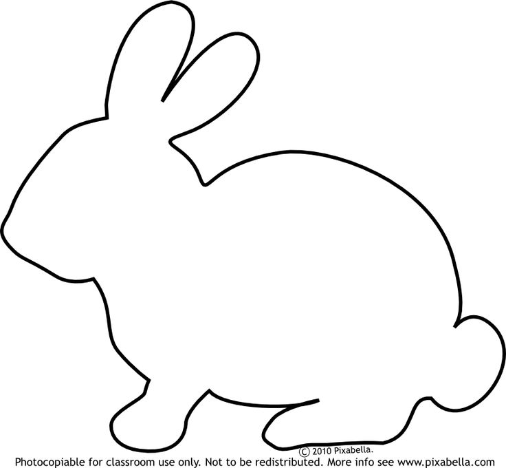 Bunny Rabbit Png 819 Rabbit Outline Craft Ideas Easter Bunny