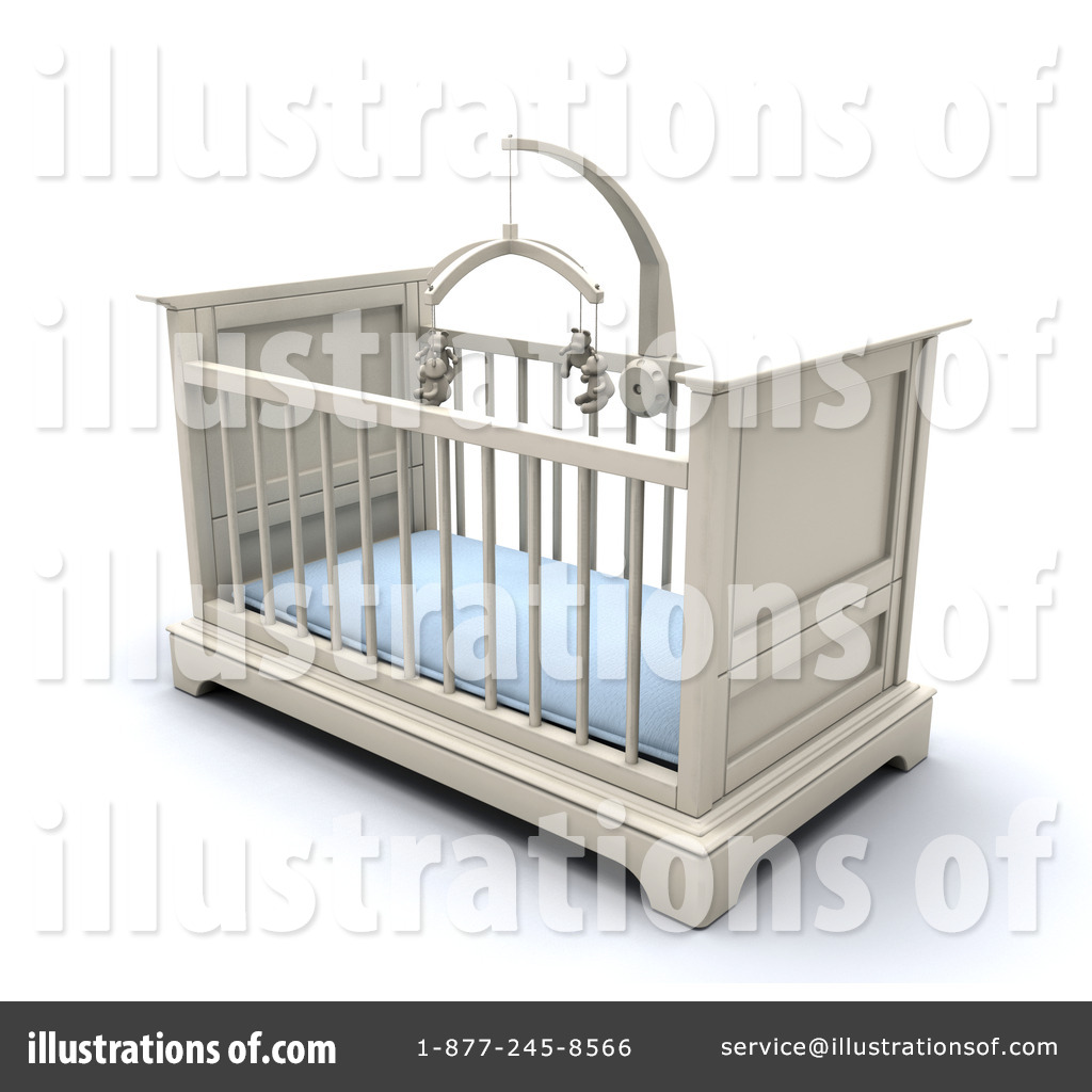 Crib Clipart  28123 By Kj Pargeter   Royalty Free  Rf  Stock