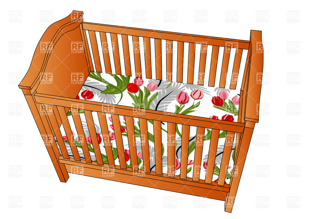 Crib Top View Download Royalty Free Vector Clipart  Eps