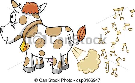 Farting Music Cow Vector   Csp8186947