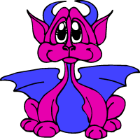 Free Dragon Clipart Graphics  Cute Red Yellow Green Blue Purple
