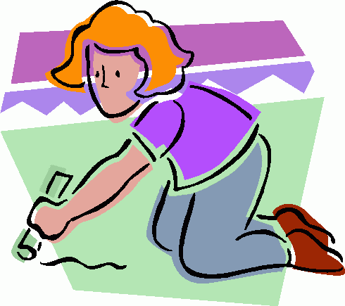 Girl With Chalk 2 Clipart   Girl With Chalk 2 Clip Art