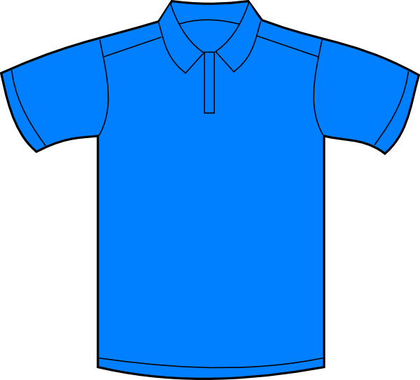 Polo Shirt Blue Front Clip Art At Clker Com   Vector Clip Art Online