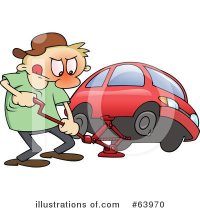 Royalty Free  Rf  Flat Tire Clipart Illustration By Gnurf   Stock