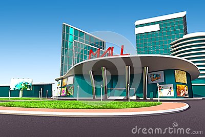 Shopping Mall Outside Clipart Mall Exterior