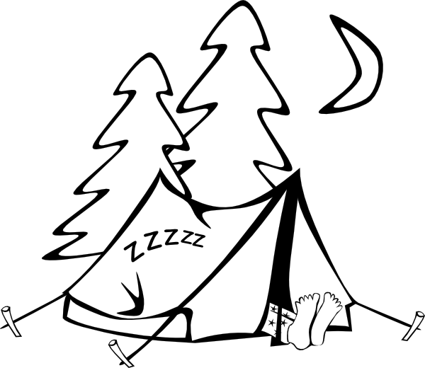 Sleeping In A Tent Clip Art At Clker Com   Vector Clip Art Online
