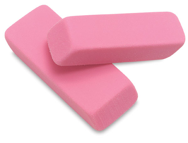 Soft Pink Beveled Eraser   Blick Art Materials