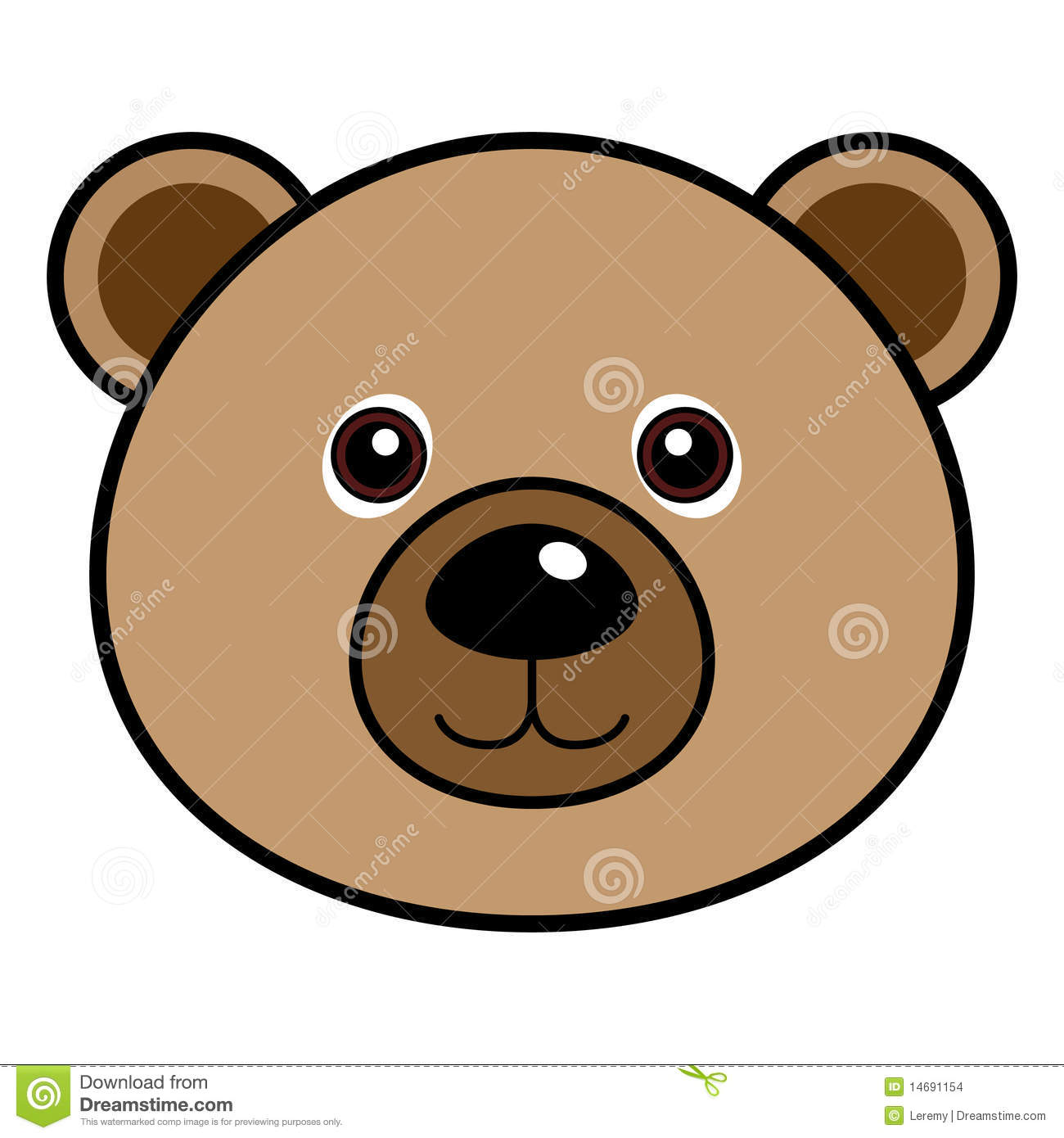 Bear Face Clip Art Cute Bear Vector